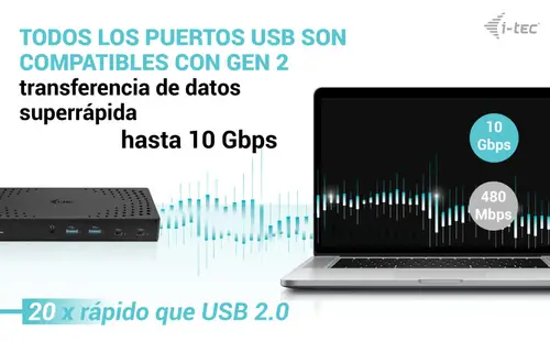 USB 3.0 / USB-C / Thunderbolt, 3x 4K Docking Station Gen 2 + Power Delivery 100W - Imagen 10
