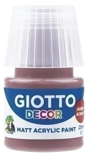 PINTURA ACRIL.GIOTTO 25 ml MARRON TIERRA - Pack de 6 unidades