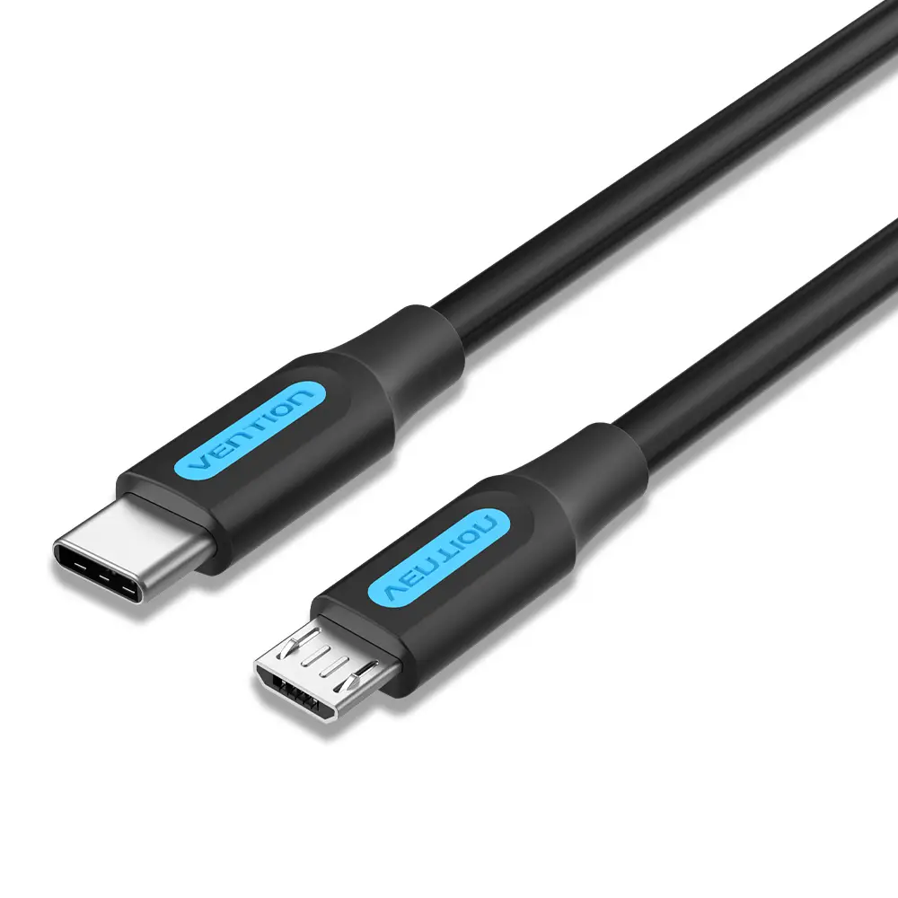 Cable USB 2.0 Tipo-C COVBH/ USB Tipo-C Macho - MicroUSB Macho/ 2m/ Negro