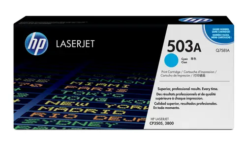 Cartucho de tóner original LaserJet 503A cian - Imagen 1