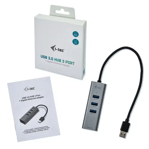 Metal USB 3.0 HUB 3 Port + Gigabit Ethernet Adapter - Imagen 7