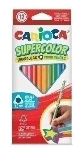 LAPICES COLOR CARIOCA SUPERC.TRI. C/12