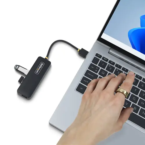 Hub USB-A de 4 Puertos - Ladrón USB de 4 Puertos - Alimentado por el Bus - USB 3.0 de 5Gbps - Hub Portátil para Viajes - Protección de Sobrecorriente - Imagen 9
