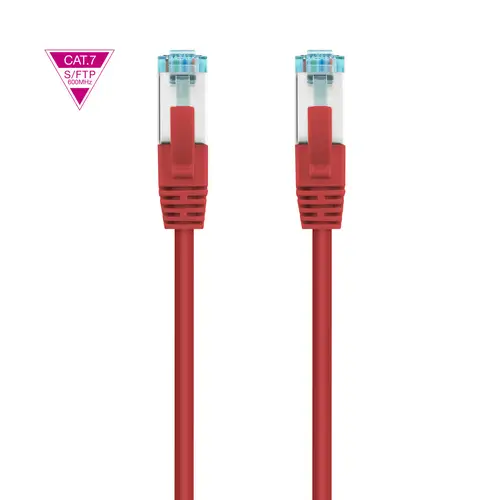 Cable de Red Cat.7 600MHZ LSZH SFTP PIMF AWG26, Rojo, 50 cm - Imagen 2