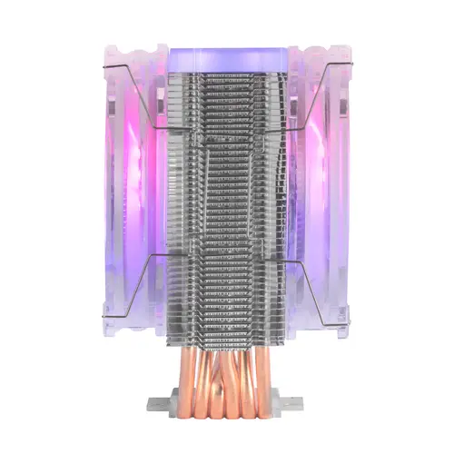 Disipador CPU Triple ARGB, 6 Heatpipes HCT, TDP 220 W, 2 Ventiladores 12 cm, MCPU66 - Imagen 4