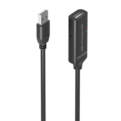 Cable USB 2.0 Prolongador con Amplificador, Tipo A/M-A/H, Negro, 5.0m - Imagen 1
