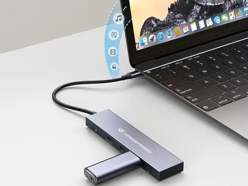HUBBIES14G hub de interfaz USB 3.2 Gen 2 (3.1 Gen 2) Type-C 10000 Mbit/s Gris - Imagen 6