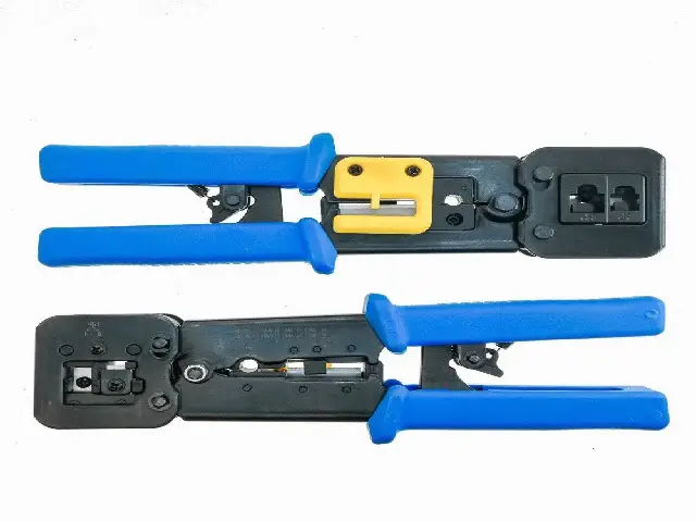 NT-0204 crimpadora Herramienta para prensar Negro, Azul