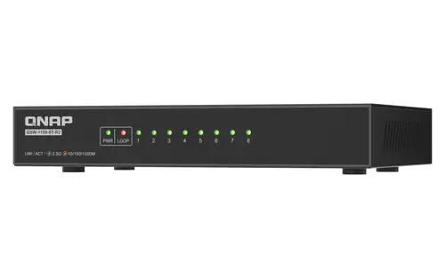 QSW-1108-8T-R2 switch No administrado 2.5G Ethernet (100/1000/2500) Escritorio Negro - Imagen 1