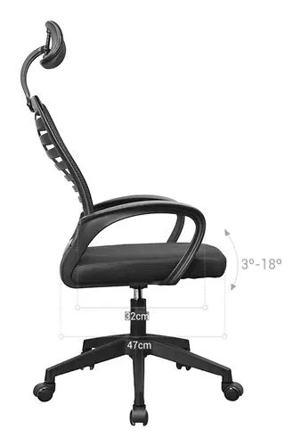 MGC-ERGOB Asiento acolchado Respaldo de malla - Imagen 6