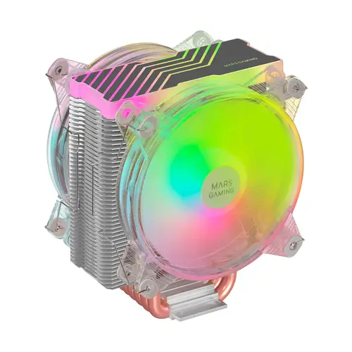 Disipador CPU Triple ARGB, 6 Heatpipes HCT, TDP 220 W, 2 Ventiladores 12 cm, MCPU66 - Imagen 1