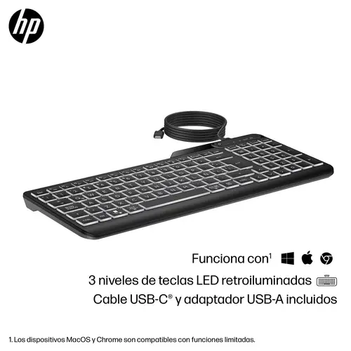 Teclado con cable retroiluminado multidispositivo 405 - Imagen 3