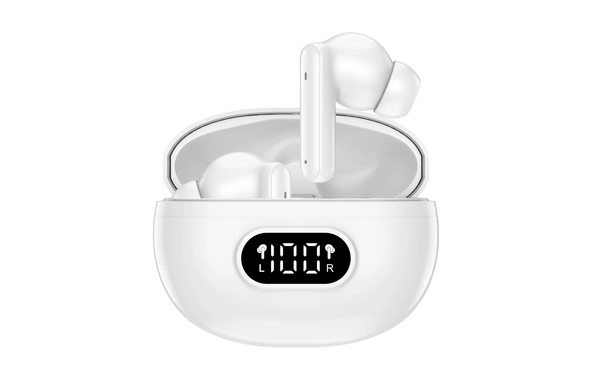 TWE-357 auricular y casco Auriculares True Wireless Stereo (TWS) Clip de oreja Llamadas/Música/Deporte/Uso diario USB Tipo C Bluetooth Base de carga Blanco - Imagen 1