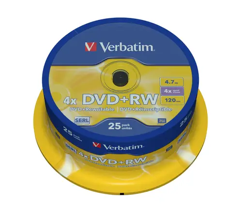 DVD+RW Matt Silver 4,7 GB 25 pieza(s) - Imagen 1