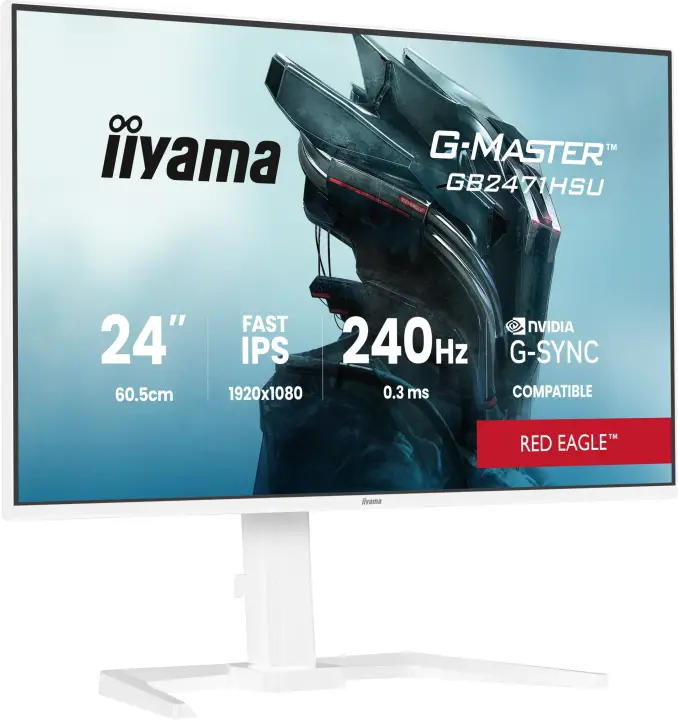 G-MASTER GB2471HSU-W1 pantalla para PC 60,5 cm (23.8") 1920 x 1080 Pixeles Blanco