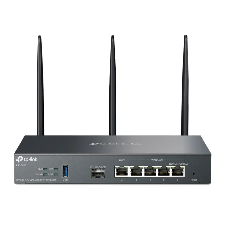 Omada ER706W router inalámbrico Gigabit Ethernet Doble banda (2,4 GHz / 5 GHz) Negro