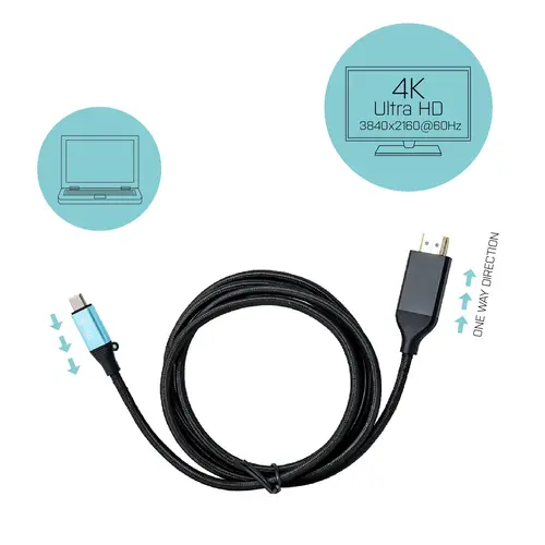 USB-C HDMI Cable Adapter 4K / 60 Hz 150cm - Imagen 4