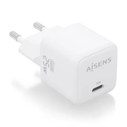 Cargador GaN 25W, 1xUSB-C PD3.0 QC4.0, Blanco - Imagen 1