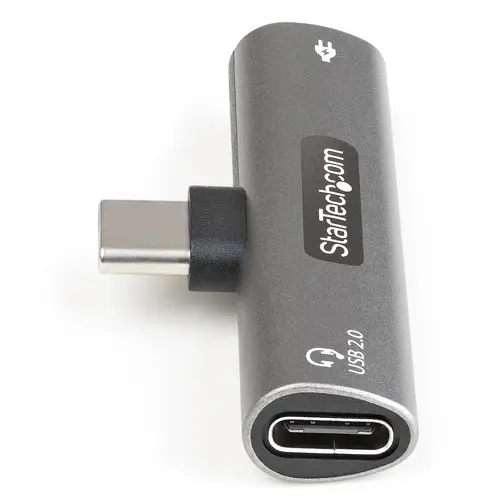 Adaptador de Audio y Carga USB-C - Adaptador de Audio USB Tipo C con USB-C para Auriculares con Micrófono y Pass Through de 60W USBC para Cargador - Imagen 6