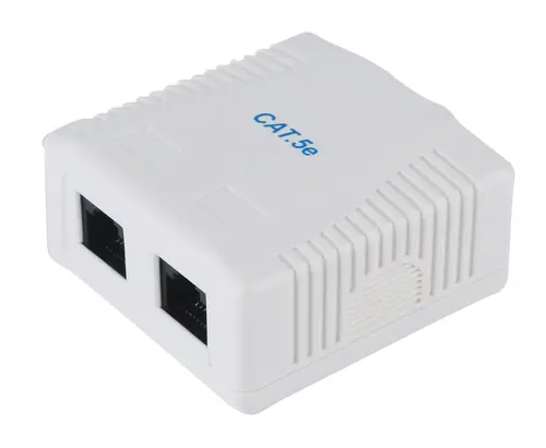 235114 caja de tomacorriente RJ-45 Blanco - Imagen 1
