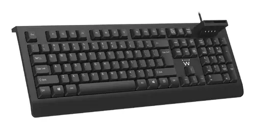 EW3286 teclado Universal USB QWERTY Español Negro - Imagen 2