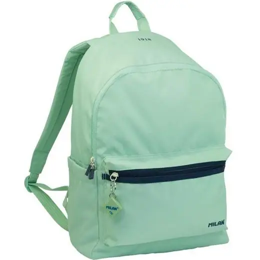 MILAN MOCHILA ESCOLAR 2 CREMALLERAS 22L SERIE 1918 VERDE