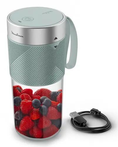 Lightmix LM1C0410 licuadora 0,3 L Batidora de vaso portátil Gris, Acero inoxidable, Transparente - Imagen 1