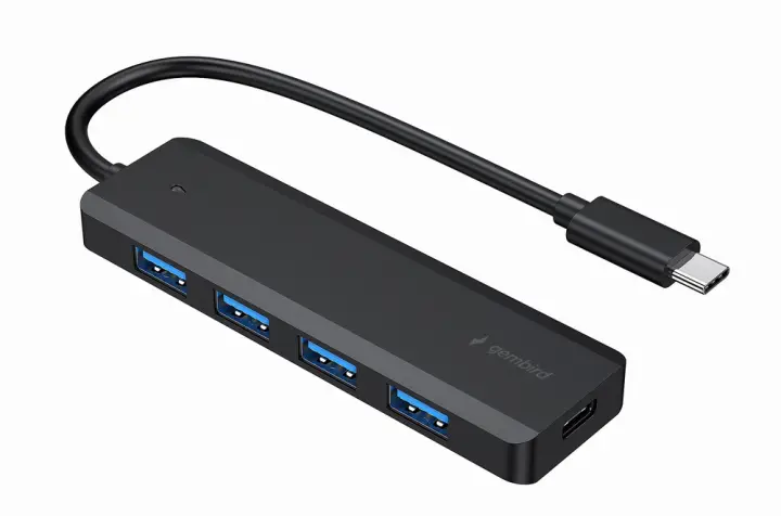 UHB-CM-U3P4P-01 hub de interfaz USB 3.2 Gen 1 (3.1 Gen 1) Type-C Negro