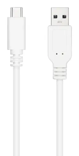 Cable USB 2.0 3A, tipo USB-C/M-A/M, Blanco, 1.5 m - Imagen 2
