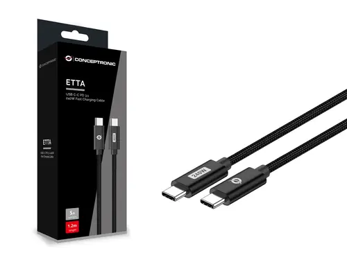 ETTA03B20 cable USB USB 2.0 2 m USB C Negro - Imagen 3