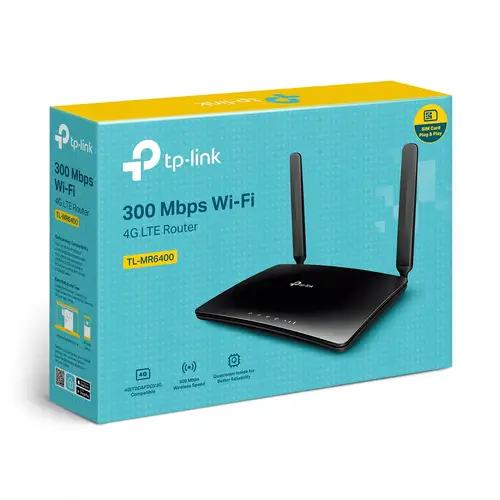 TL-MR6400 router inalámbrico Ethernet rápido Banda única (2,4 GHz) 4G Negro - Imagen 4