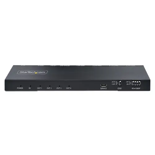 Splitter Divisor HDMI de 4 Puertos, Vídeo HDMI 2.0 de 4K a 60Hz, Multiplicador HDMI 4K con Escalador incorporado, HDMI de 1 Entrada y 4 Salidas, Audio 3,5 mm - Imagen 3