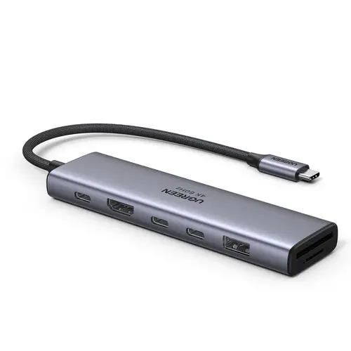 REVODOK 7-IN-1 4K@60HZ HDMI DOCK Acoplamiento Base Gris - Imagen 2