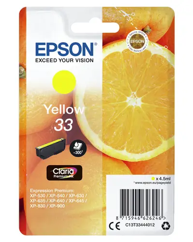 Oranges Singlepack Yellow 33 Claria Premium Ink - Imagen 3