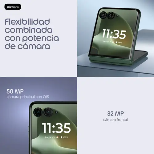 razr 70 plus 17,5 cm (6.9") SIM doble Android 16.0 5G USB Tipo C 12 GB 512 GB 4500 mAh Verde oscuro - Imagen 18