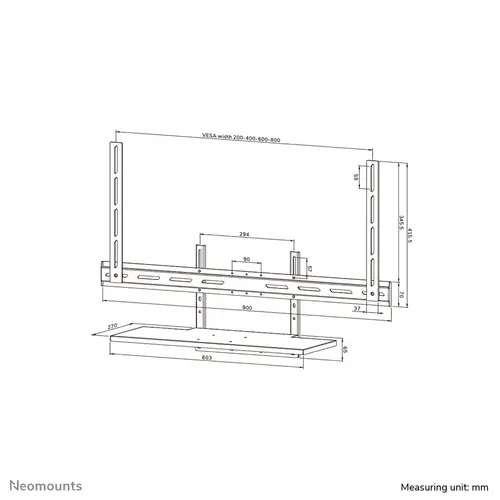 AV40-500BL Kit bandeja para teclado 43-110" - VESA - máx 2,5 kg - universal - Imagen 19