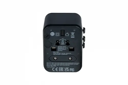 49544 adaptador de enchufe eléctrico Universal Negro - Imagen 1