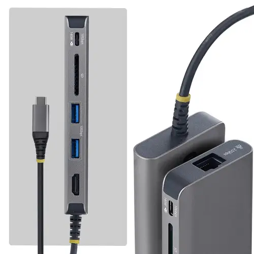 Adaptador Multipuertos USB-C a HDMI - PD 140W - Hub Ladrón USB de 3 Puertos - 4K 60Hz - Ranura para Tarjetas SD - Mini Docking Station Tipo C - Red Ethernet de 2,5Gb - Para MacBook - Imagen 2