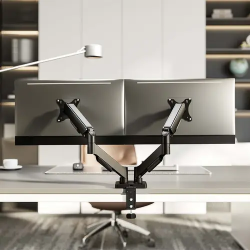 Soporte de Mesa Eco Contrapeso Giratorio e Inclinable para Monitor/TV 9KG (3 Pivotes, 2 Brazos) de 17"-32", Negro - Imagen 4
