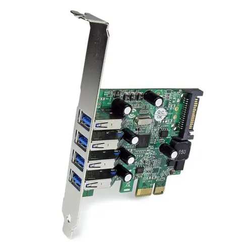 Tarjeta Adaptador PCI Express PCI-E USB 3.0 con UASP de 4 Puertos - Alimentación SATA - Imagen 4