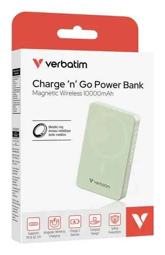 Charge 'n' Go Essentials 10000 mAh Cargador inalámbrico Verde - Imagen 4