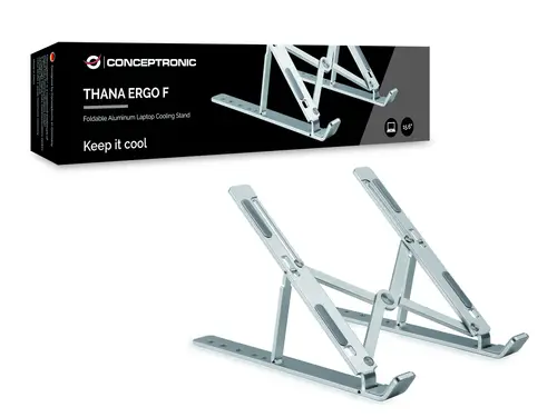 ERGO Foldable Aluminum Laptop 39,6 cm (15.6") Soporte para ordenador portátil Aluminio - Imagen 2