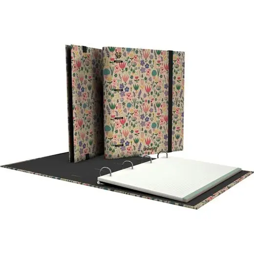 GRAFOPLÁS CARPETA ANILLAS MIXTAS 4X35 CARPEBOOK A4 C/RECAMBIO 100H 5X5 90GR KRAFT Y CARTÓN RECICLADO UNINATURE HOLANDA