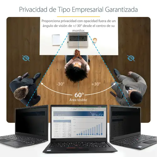 Filtro de Privacidad de 17,3 Pulgadas 16:9 para Portátil - Pantalla de Privacidad Protector Anti Brillo para Portátil - Anti Luz Azul con Reducción del 51% - +/- 30° - Imagen 10