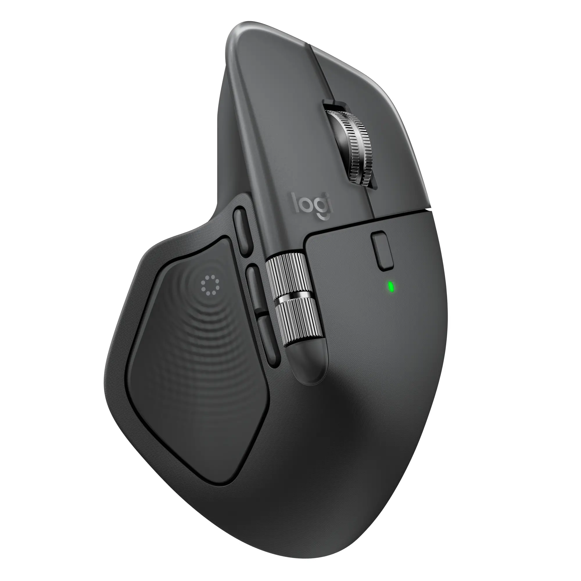 MX Master 4, ratón inalámbrico ergonómico con respuesta háptica avanzada, desplazamiento ultrarrápido, carga USB-C, Bluetooth, Windows, macOS grafito