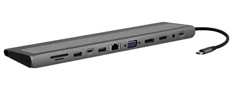 DSMST12V2 hub de interfaz USB Tipo C 5000 Mbit/s Aluminio