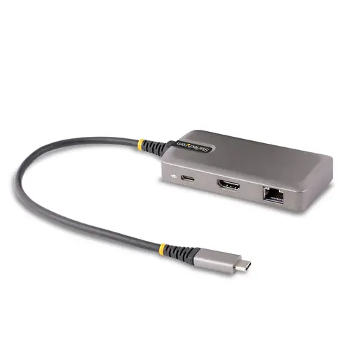 Adaptador Multipuertos USB-C - Docking Station USB Tipo C HDMI 4K60 - Hub Ladrón USB 3.0 de 2 Puertos - Entrega de Alimentación PD 100W - GbE - ChromeOS/Win/Mac - Imagen 1