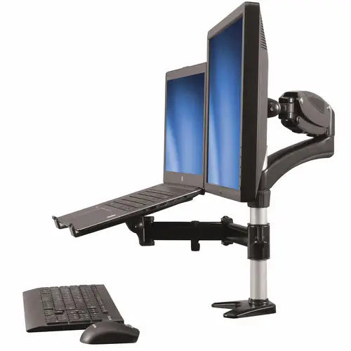 Brazo para un Monitor - Base para Ordenador Portátil con Ajuste de Altura de un Toque - Imagen 1