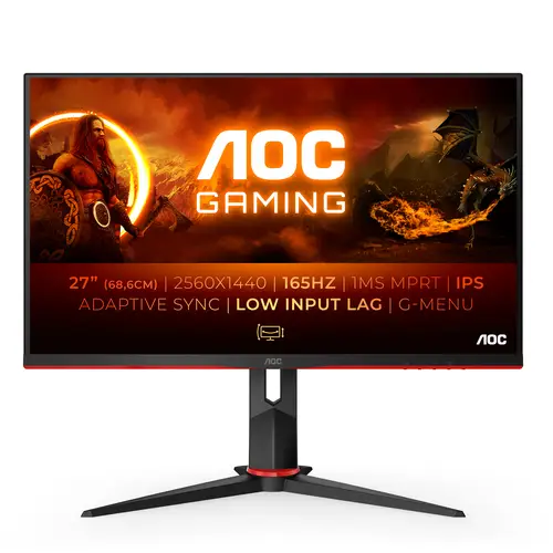 Q27G2S/EU pantalla para PC 68,6 cm (27") 2560 x 1440 Pixeles Quad HD LED Negro, Rojo - Imagen 1