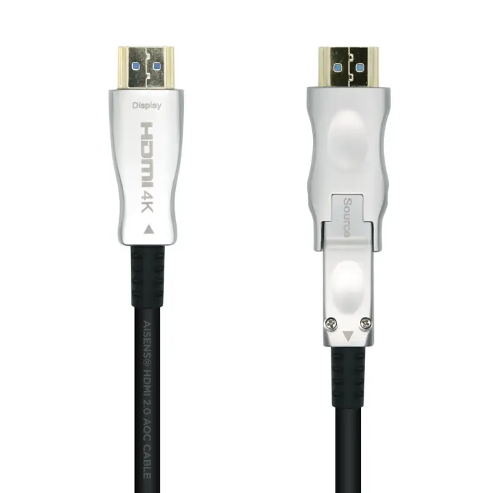 Cable HDMI V2.0 AOC Desmontable Premium Alta Velocidad / HEC 4k@60Hz 4:4:4 18Gbps, A/M-D/A/M, Negro, 15m